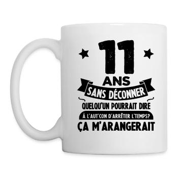 11 Ans anniversaire 11 anniversaire cadeau 11 ans - Mug blanc - blanc - Gauche