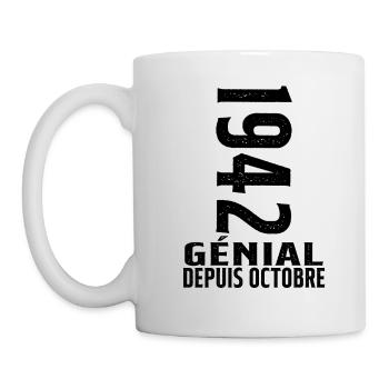 Génial(e) Depuis Octobre 1942 - Mug blanc - blanc - Gauche