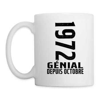 Génial(e) Depuis Octobre 1972 - Mug blanc - blanc - Gauche