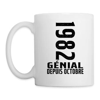 Génial(e) Depuis Octobre 1982 - Mug blanc - blanc - Gauche