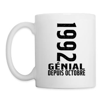 Génial(e) Depuis Octobre 1992 - Mug blanc - blanc - Gauche