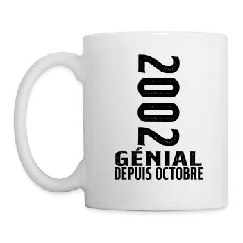 Génial(e) Depuis Octobre 2002 - Mug blanc - blanc - Gauche