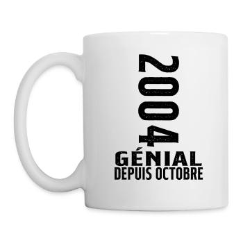 Génial(e) Depuis Octobre 2004 - Mug blanc - blanc - Gauche