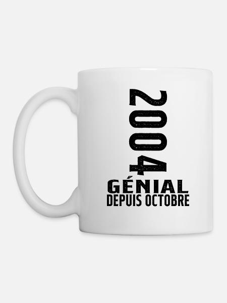Génial(e) Depuis Octobre 2004 - Mug blanc - blanc