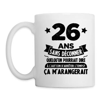 26 Ans anniversaire 26 anniversaire cadeau 26 ans - Mug blanc - blanc - Gauche