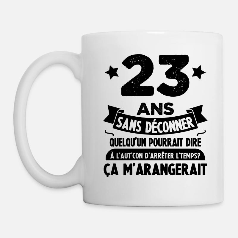 23 Ans anniversaire 23 anniversaire cadeau 23 ans - Mug blanc - blanc