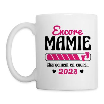Encore Mamie En 2023 Cadeau Future Grand-mère - Mug blanc - blanc - Gauche