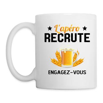 L'apéro Recrute Engagez-vous - Mug blanc - blanc - Gauche