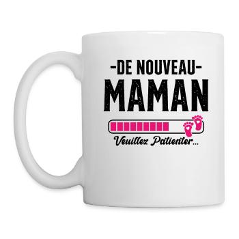 Femme Maman Cadeau Nouvelle Naissance Future - Mug blanc - blanc - Gauche
