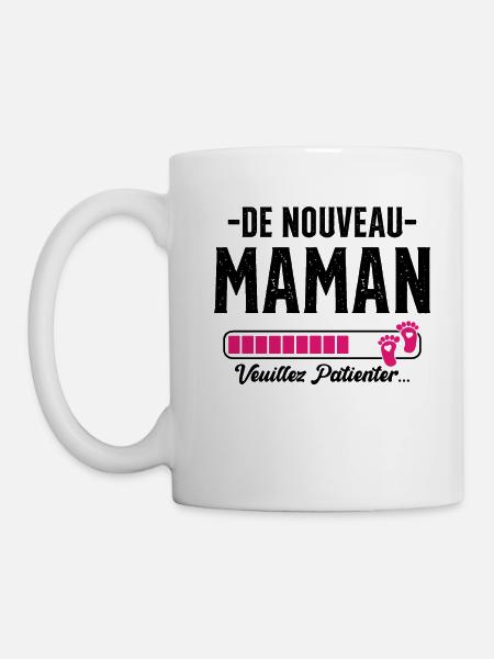 Femme Maman Cadeau Nouvelle Naissance Future - Mug blanc - blanc