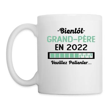Bientôt Grand Père 2022 Cadeau Papy - Mug blanc - blanc - Gauche