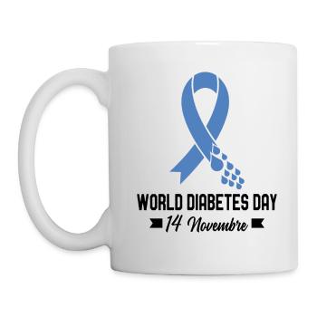 Welt-Diabetes-Tag - Tasse - Weiß - Links