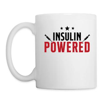Funny diabetic gifts Insulin powered for diabetes - Mug blanc - blanc - Gauche