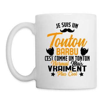 Tonton Barbu Humour Cadeau Onlce - Mug blanc - blanc - Gauche