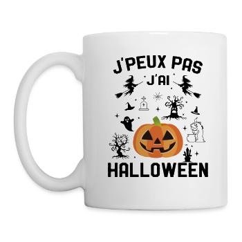 J'Peux Pas J'ai Halloween Humour - Mug blanc - blanc - Gauche