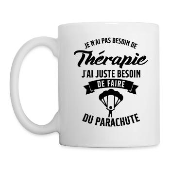 Parachutisme Homme Femme Saut en Parachute Cadeau - Mug blanc - blanc - Gauche