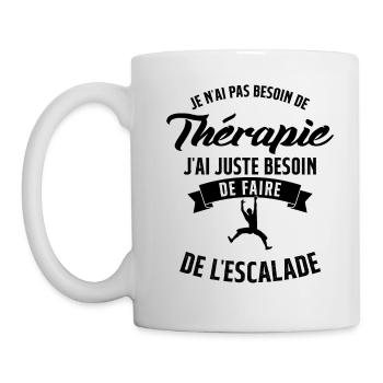 Escalade Femme Homme Escaladeur Grimpeur Cadeau - Mug blanc - blanc - Gauche