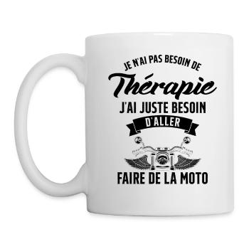 Motarde Besoin de faire de la Moto Humour Cadeau - Mug blanc - blanc - Gauche