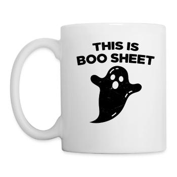 Here is the Boo Halloween Humor sheet - Mug - white - Left