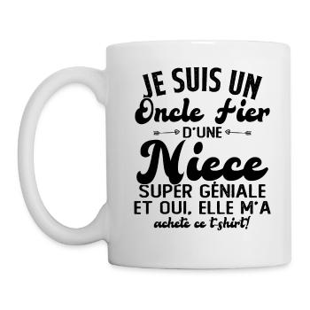 Je suis un Oncle Fier de sa Niece Super Géniale - Mug blanc - blanc - Gauche