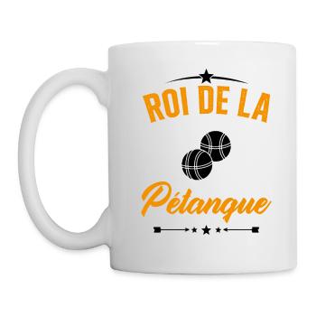 Roi de la Pétanque Humour Cadeau Pétanque - Mug blanc - blanc - Gauche