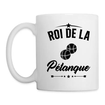 Roi de la Pétanque Humour Cadeau Pétanque - Mug blanc - blanc - Gauche