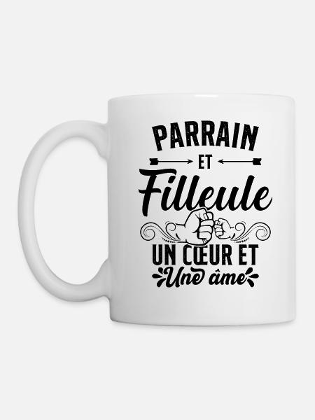 Parrain et Filleule Oncle Familie Humour Cadeau - Mug blanc - blanc