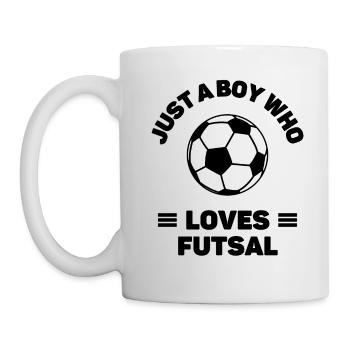Juste un garçon qui aime le futsal. - Mug blanc - blanc - Gauche