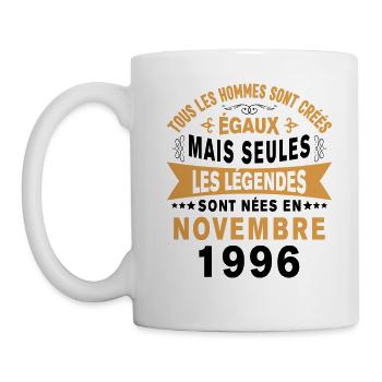 Les légendes sont nées en Novembre 1996 Cadeau - Mug blanc - blanc - Gauche