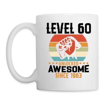 Level 60 Jahre Gaming-Geburtstagsgeschenk freischalten - Tasse - Weiß - Links