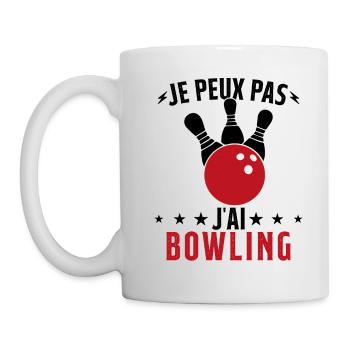 Je Peux Pas J'ai Bowling - Mug blanc - blanc - Gauche