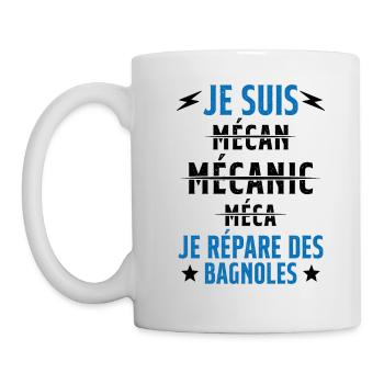 Je suis un Super Mecanicien - idée cadeau - Mug blanc - blanc - Gauche