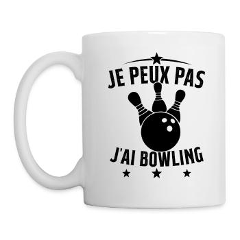 Je Peux Pas J'ai Bowling - Mug blanc - blanc - Gauche