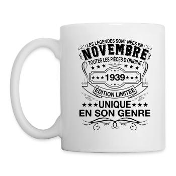 Les Légendes Sont Nées En Novembre 1939 Cadeau - Mug blanc - blanc - Gauche