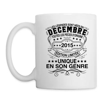 Cadeau Les légendes sont nées en Décembre 2015 - Mug blanc - blanc - Gauche