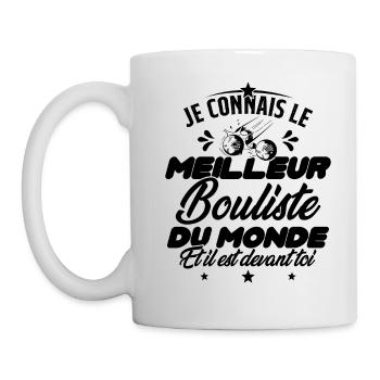 Meilleur Bouliste Humour Pétanque Homme Cadeau - Mug blanc - blanc - Gauche
