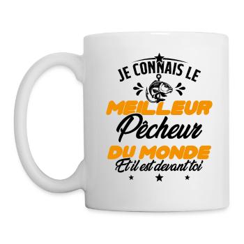 Meilleur Pecheur Humour Pêche Truite Drôle - Mug blanc - blanc - Gauche