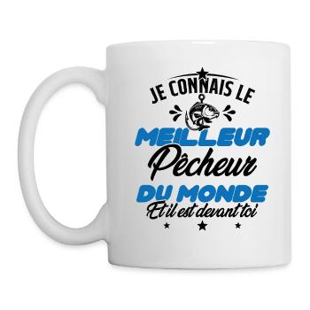 Meilleur Pecheur Humour Pêche Truite Drôle - Mug blanc - blanc - Gauche