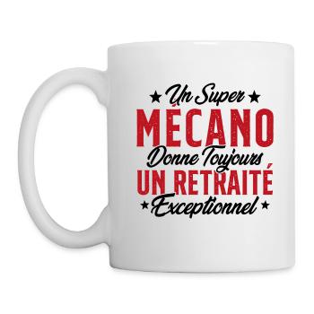 Mécano Papa Cadeau Drôle Fête Des Pères Garagiste - Mug blanc - blanc - Gauche