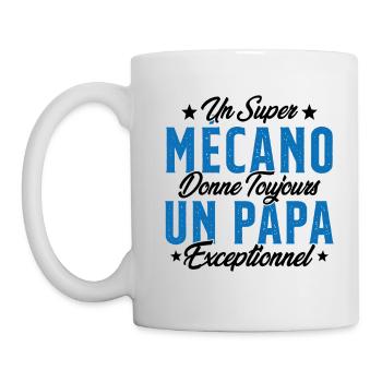 Mécano Papa Cadeau Drôle Fête Des Pères Garagiste - Mug blanc - blanc - Gauche