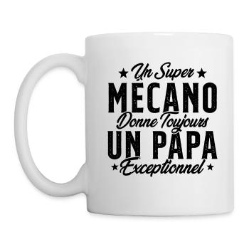 Mécano Papa Cadeau Drôle Fête Des Pères Garagiste - Mug blanc - blanc - Gauche