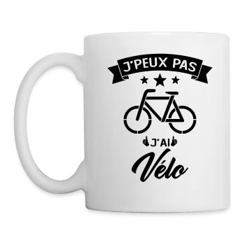 Je Peux Pas J Ai Vélo - Mug blanc - blanc - Gauche