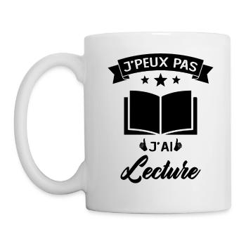 Je Peux Pas J'ai Lecture Cadeau - Mug blanc - blanc - Gauche