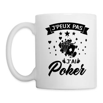 Je Peux Pas J'ai Poker Cadeau - Mug blanc - blanc - Gauche