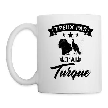 Je peux pas je suis Turque Cadeau - Mug blanc - blanc - Gauche