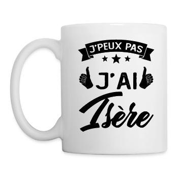 Je Peux Pas j'ai Isère (38) Originaire Cadeau - Mug blanc - blanc - Gauche