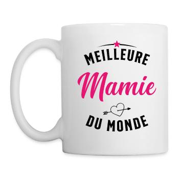 Meilleure Mamie Du Monde Humour Cadeau - Mug blanc - blanc - Gauche