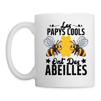 Les Papys Cools Ont Des Abeilles Cadeau Apiculteur - Mug blanc - blanc - Gauche
