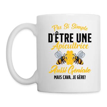 Si Simple D'être Une Apicultrice Géniale Citation - Mug blanc - blanc - Gauche