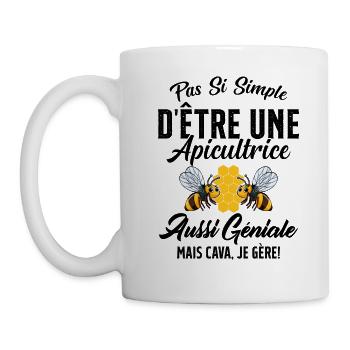 Si Simple D'être Une Apicultrice Géniale Citation - Mug blanc - blanc - Gauche